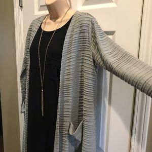 LuLaRoe SARAH Long Ribbed Cardigan Sweater Small
